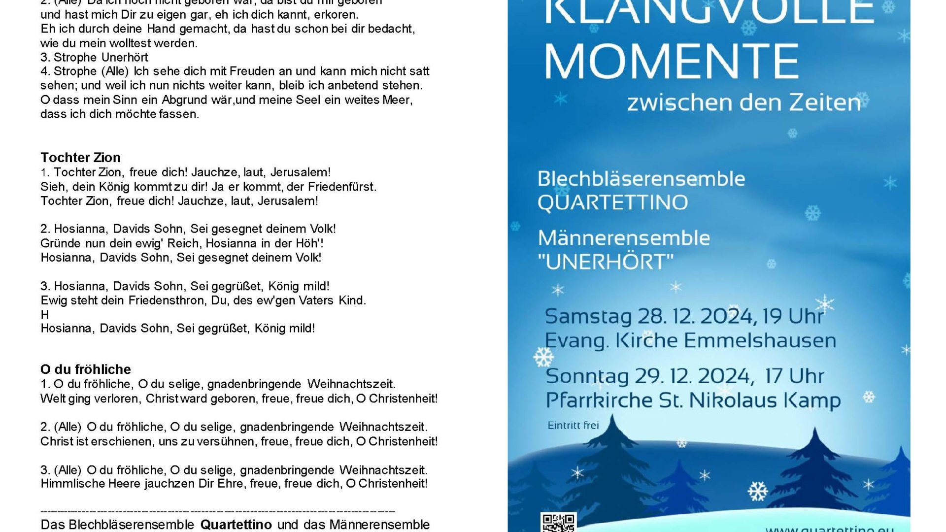 Flyer | © Männerensemble Unerhört