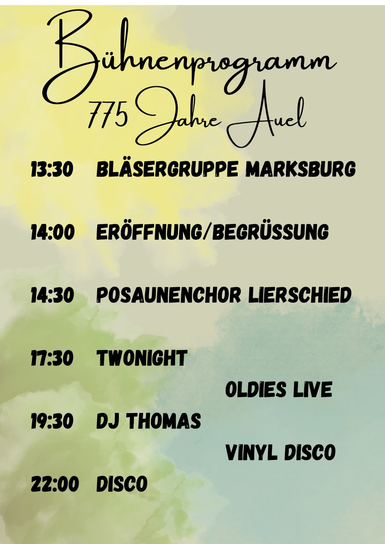 Bühnenprogramm - Bild