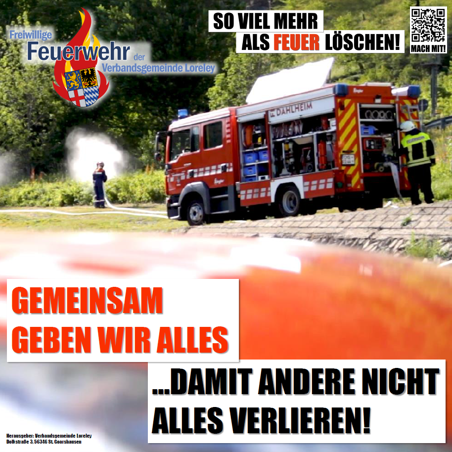 Feuerwehrkampagne Bild 1 09.09.2022 | © VG Loreley