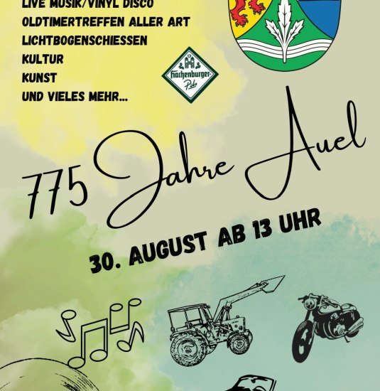 Plakat f&uuml;r das Jubil&auml;umsfest - Bild